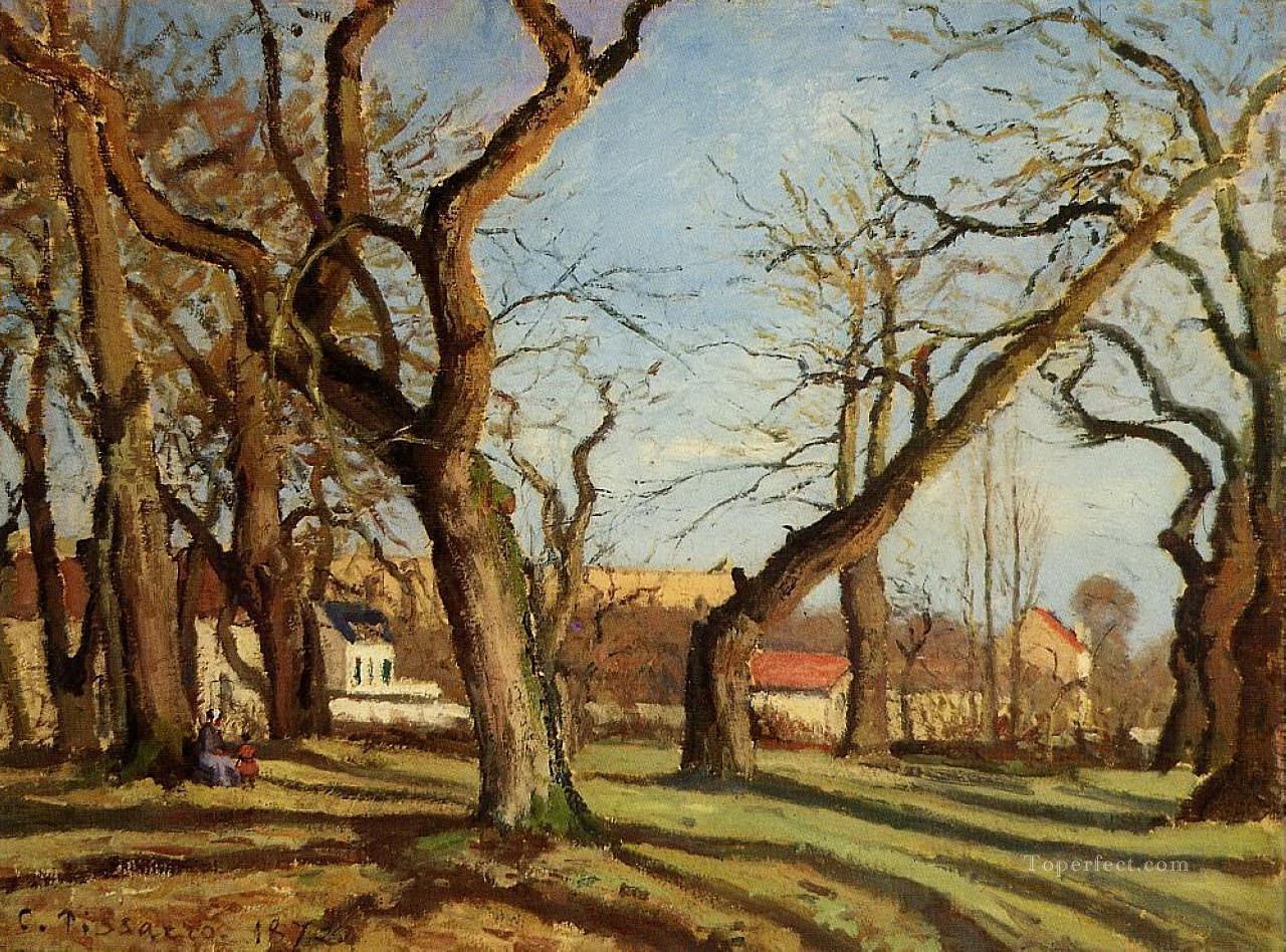 chestnut trees at louveciennes 1872 Camille Pissarro scenery Oil Paintings